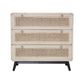 DRAPER MINDI WOOD 3 DRAWER TALLBOYCHEST OF 3 DRAWERS - RECLAIMED AGED FINISH - MyChocolateWood