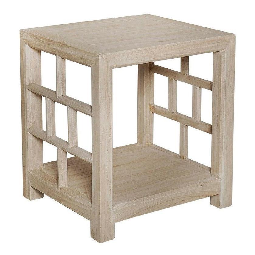 FABRIZIO SIDE/LAMP TABLE IN RECLAIMED AGE
