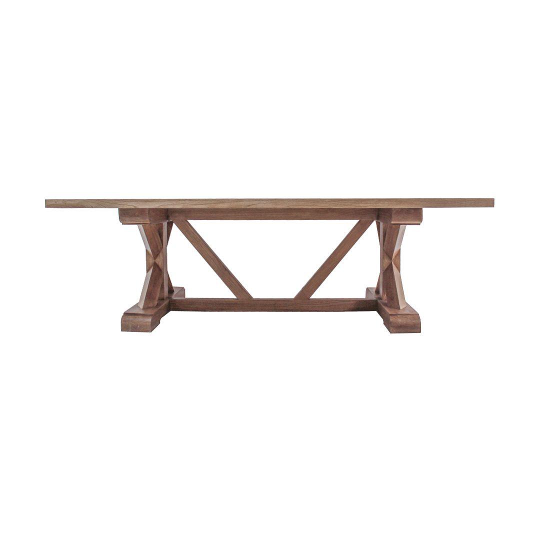 FABRIZIO DINING TABLE IN MINDI BROWN