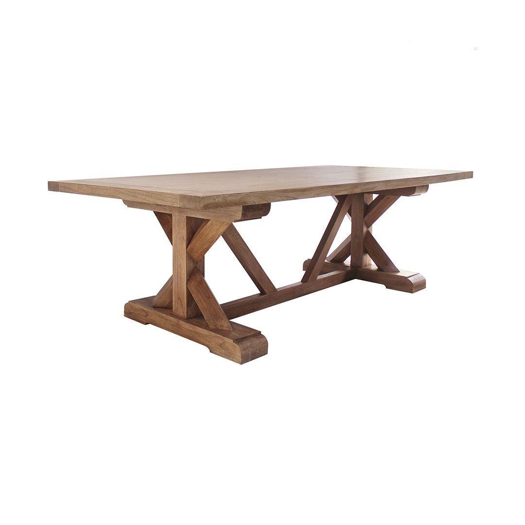 FABRIZIO DINING TABLE IN MINDI BROWN