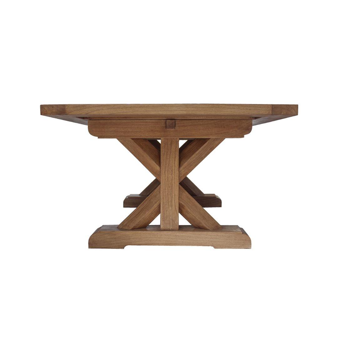 FABRIZIO DINING TABLE IN MINDI BROWN