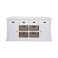 BRENDA SIDEBOARD/BUFFET 2 DOORS 4 DRAWERS & 4 BASKETS IN SOLID WHITE - MyChocolateWood