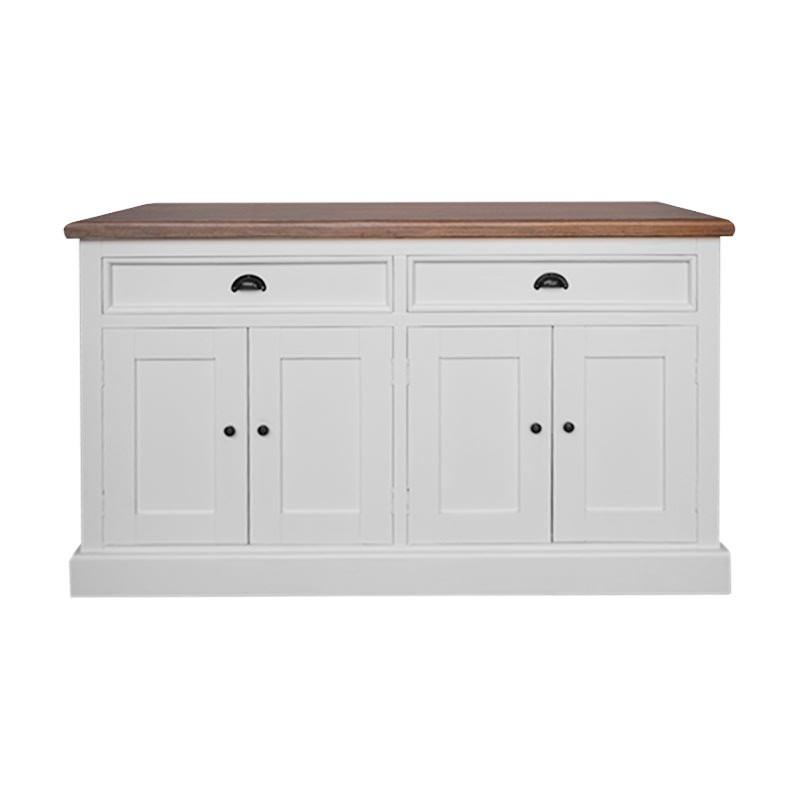 BRENDA 4 DOORS & 2 DRAWERS BUFFET/SIDEBOARD/CUPBOARD/CABINET IN NATURAL/ WHITE
