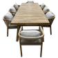 GLOSTER SOLID ACACIA WOOD & ROPE 9-PIECE DINING SUITE