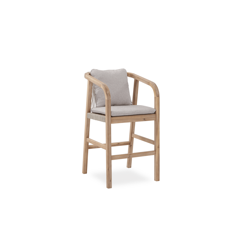GLOUCESTER ACACIA WOOD & ROPE 5 - PIECE BAR SETTING
