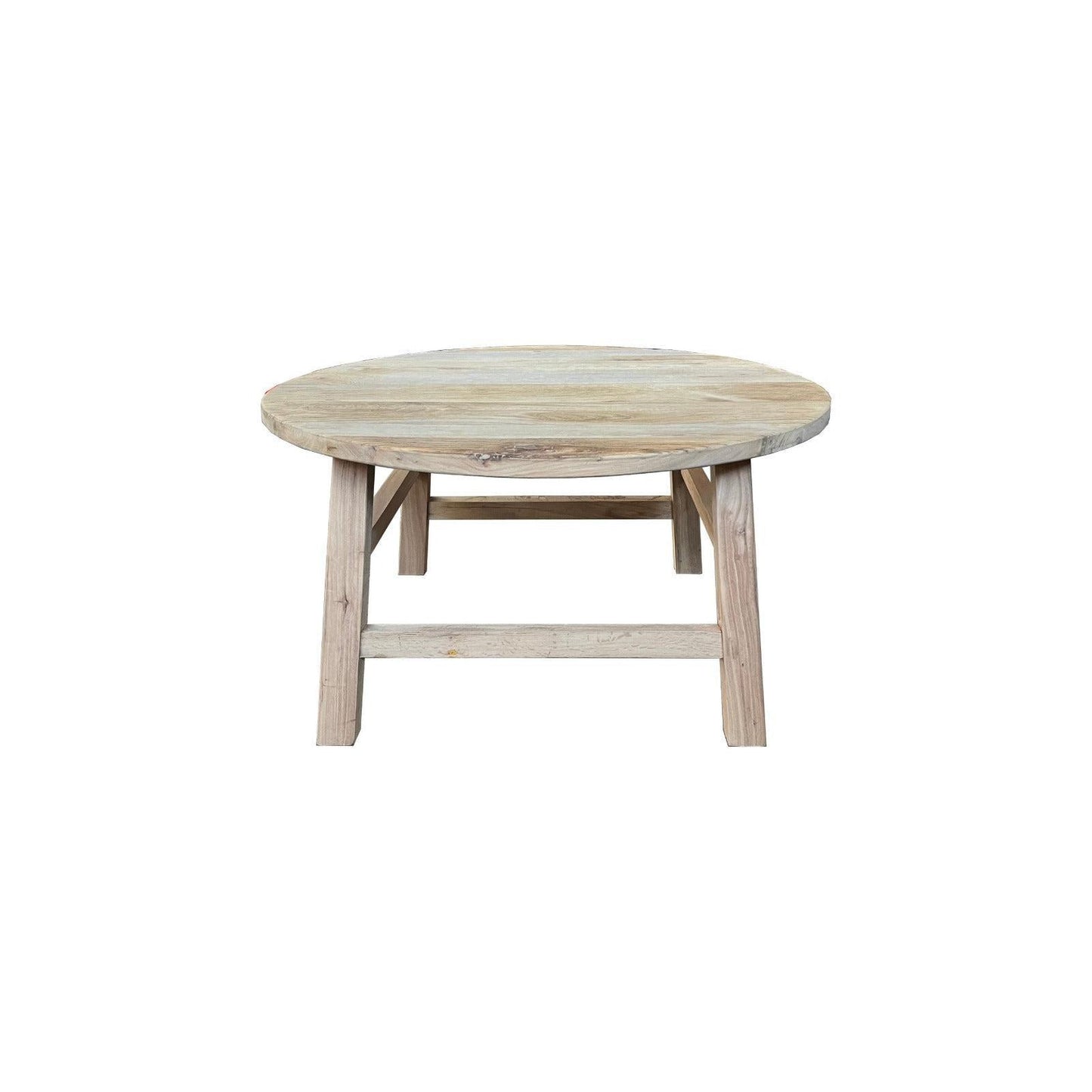PIONEER RECYCLED ELM  ROUND COFFEE TABLE 85CM DIAMETER