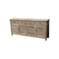 VILLA LOUVRE STYLE BUFFET SIDEBOARD 4 DOORS & 2 DRAWERS IN RECYCLED ELM 200CM - MyChocolateWood