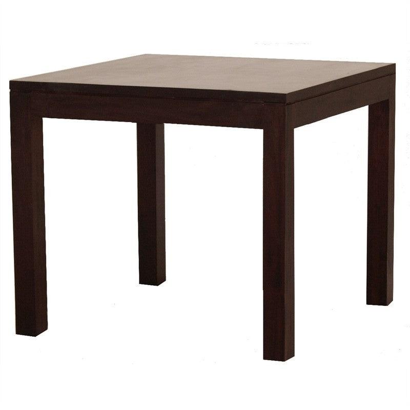 TANAKA SOLID MAHOGANY 90CM DINING TABLE IN CHOCOLATE
