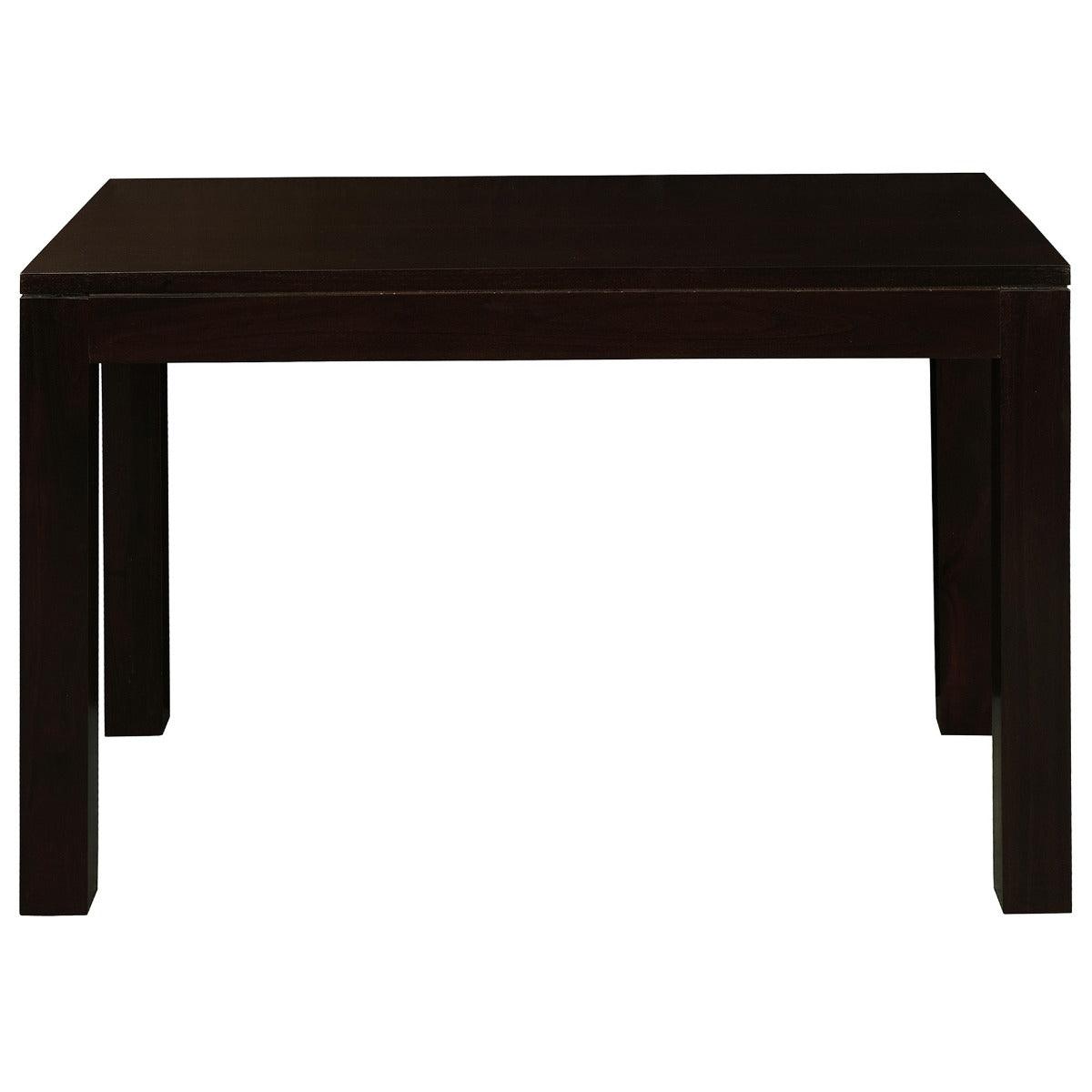 TANAKA SOLID MAHOGANY 120CM DINING TABLE IN CHOCOLATE