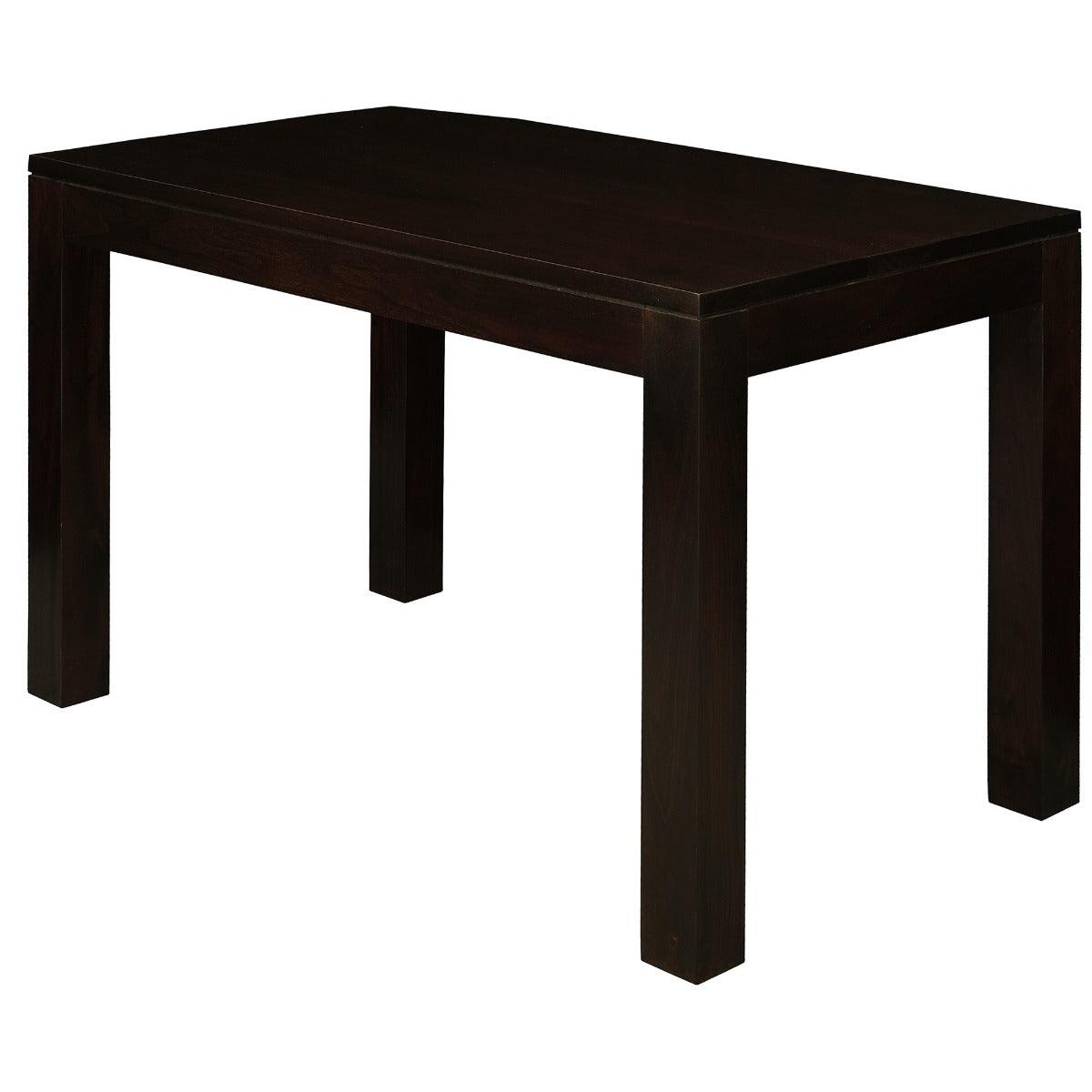 TANAKA SOLID MAHOGANY 120CM DINING TABLE IN CHOCOLATE