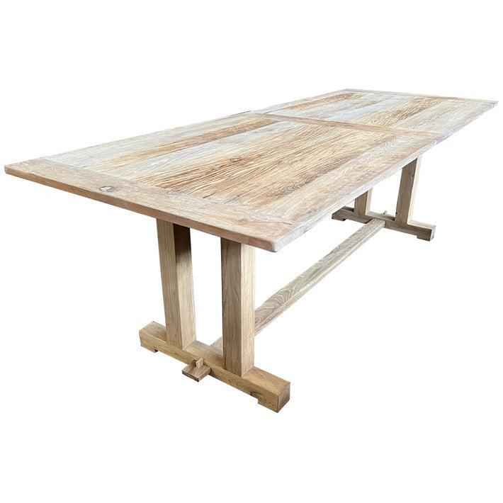HOBART RECYCLED ELM TRESLE DINING TABLE 240CM