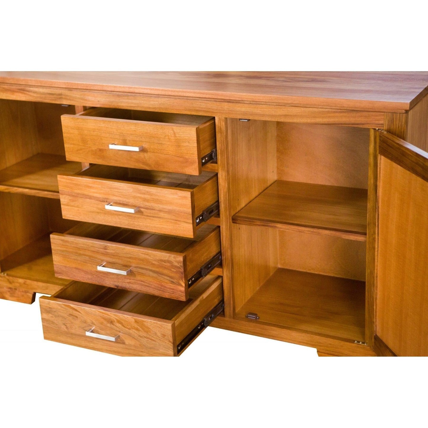 ALDO TASMANIAN BLACKWOOD TIMBER BUFFET SIDEBOARD 2 DOORS 4 DRAWERS 160CM
