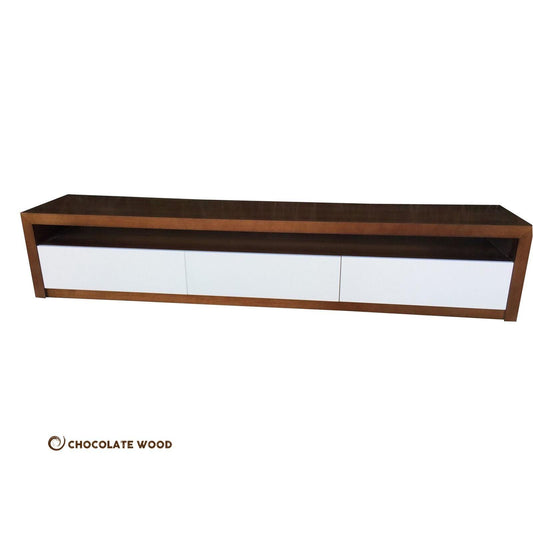 GLENFIELD 3 DRAWER TASSIE OAK TV/ENTERTAINMENT UNIT - MyChocolateWood