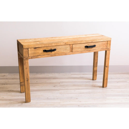 FAIRMONT 2 DRAWER HALL TABLE/CONSOLE TABLE IN RECYCLED ELM