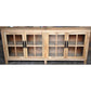 FAIRMONT RECYCLED ELM SIDEBOARD/BUFFET WITH GLASS DOORS. 2.1M VINTAGE INDUSTRIAL