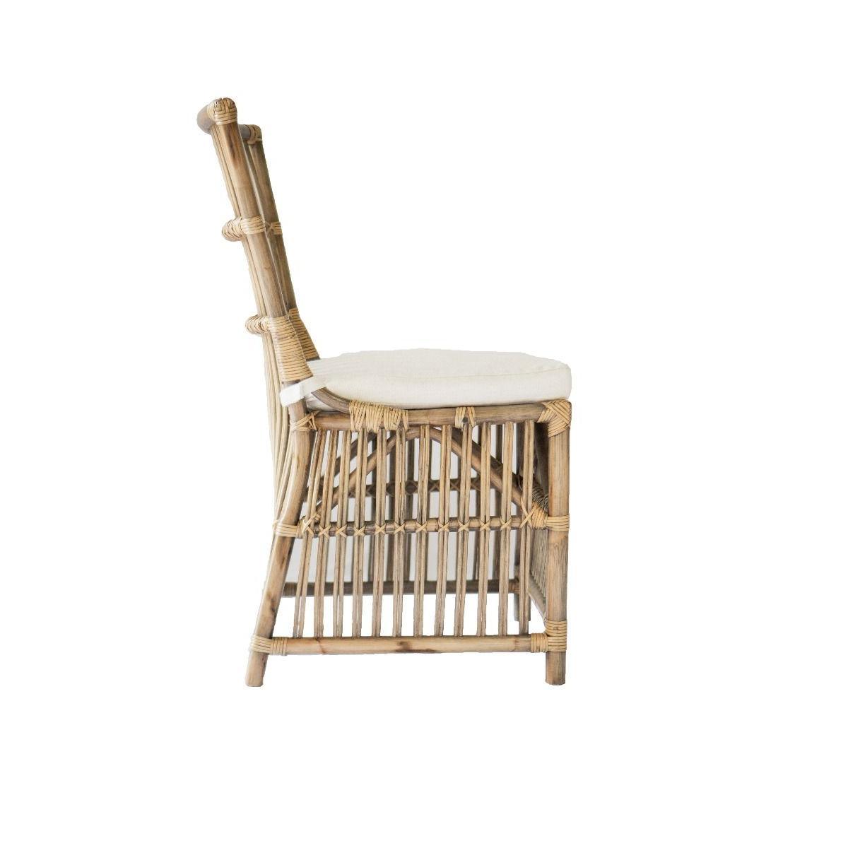 NAPOLI HAMPTONS STYLE RATTAN DINING CHAIR IN ANTIQUE HONEY - MyChocolateWood