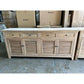 VILLA LOUVRE STYLE BUFFET SIDEBOARD 4 DOORS & 2 DRAWERS IN RECYCLED ELM 200CM - MyChocolateWood
