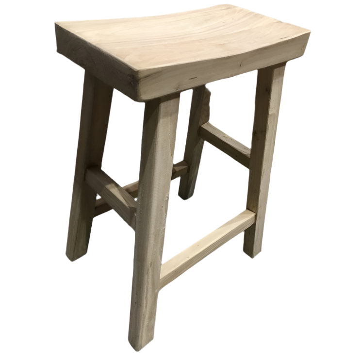 CHAGA RECYCLED ELM BAR STOOL IN NATURAL - MyChocolateWood