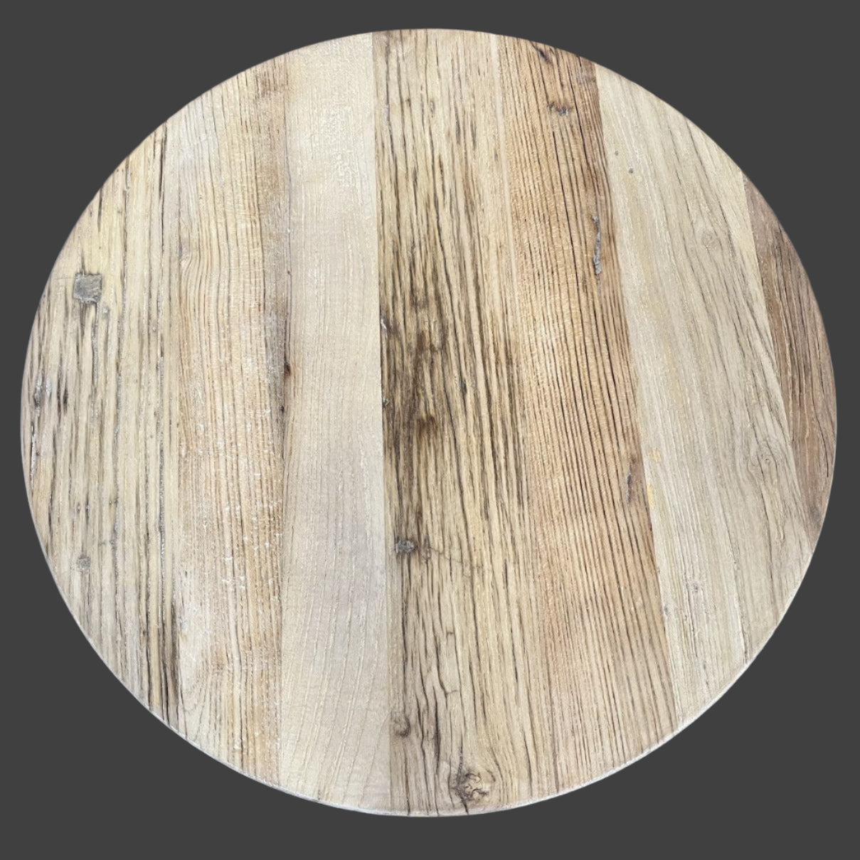 PIONEER RECYCLED ELM  ROUND COFFEE TABLE 85CM DIAMETER