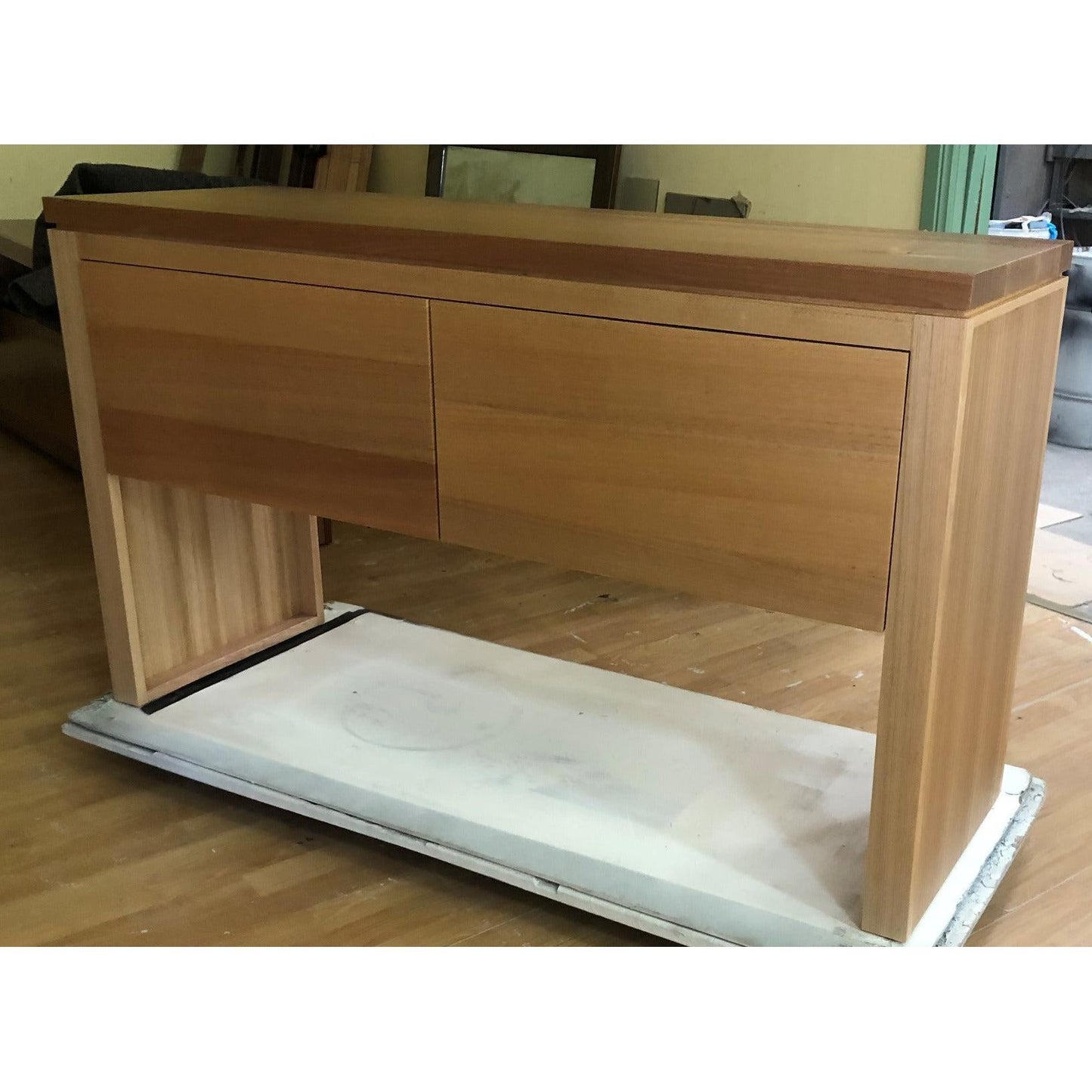 VERMONT AUSTRALIAN CUSTOM MADE CONSOLE/HALL TABLE WITH 2 DEEP DRAWERS 