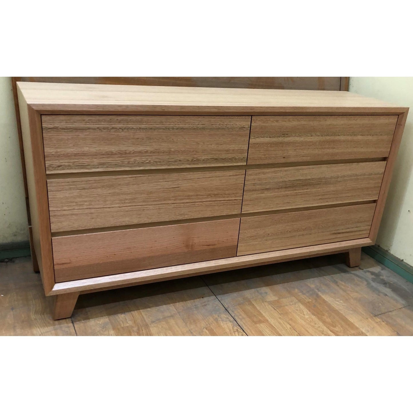 MIRANDA 6 DRAWER DRESSER IN TASSIE OAK CLEAR LACQUER