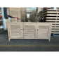 VILLA 3 DOORS LOUVRE STYLE TALL TV/ENTERTAINMENT UNIT IN RECYCLED ELM 160CM - MyChocolateWood