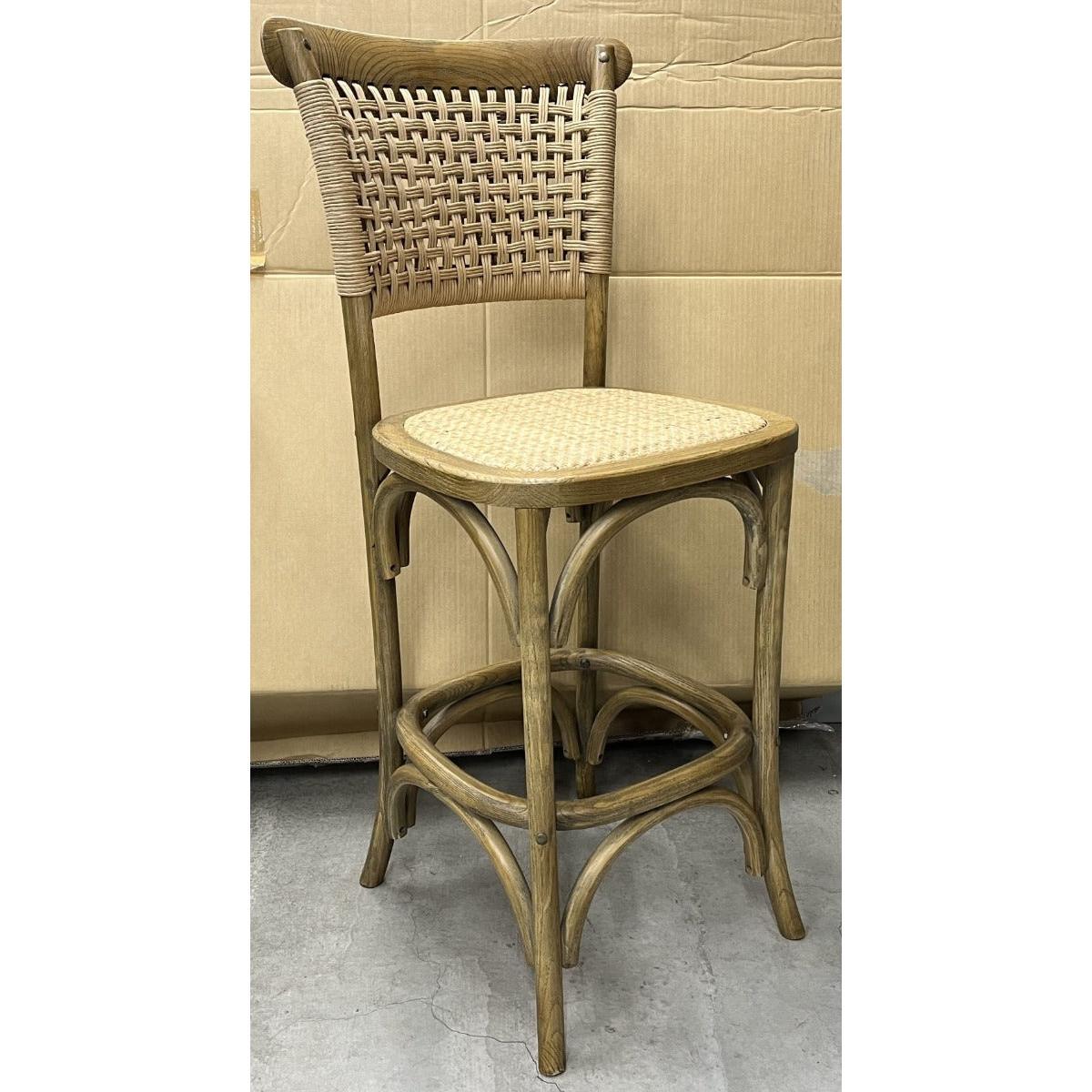 EIFFEL BAR STOOL IN ELM WOOD IN ANTIQUE NATURAL COLOUR
