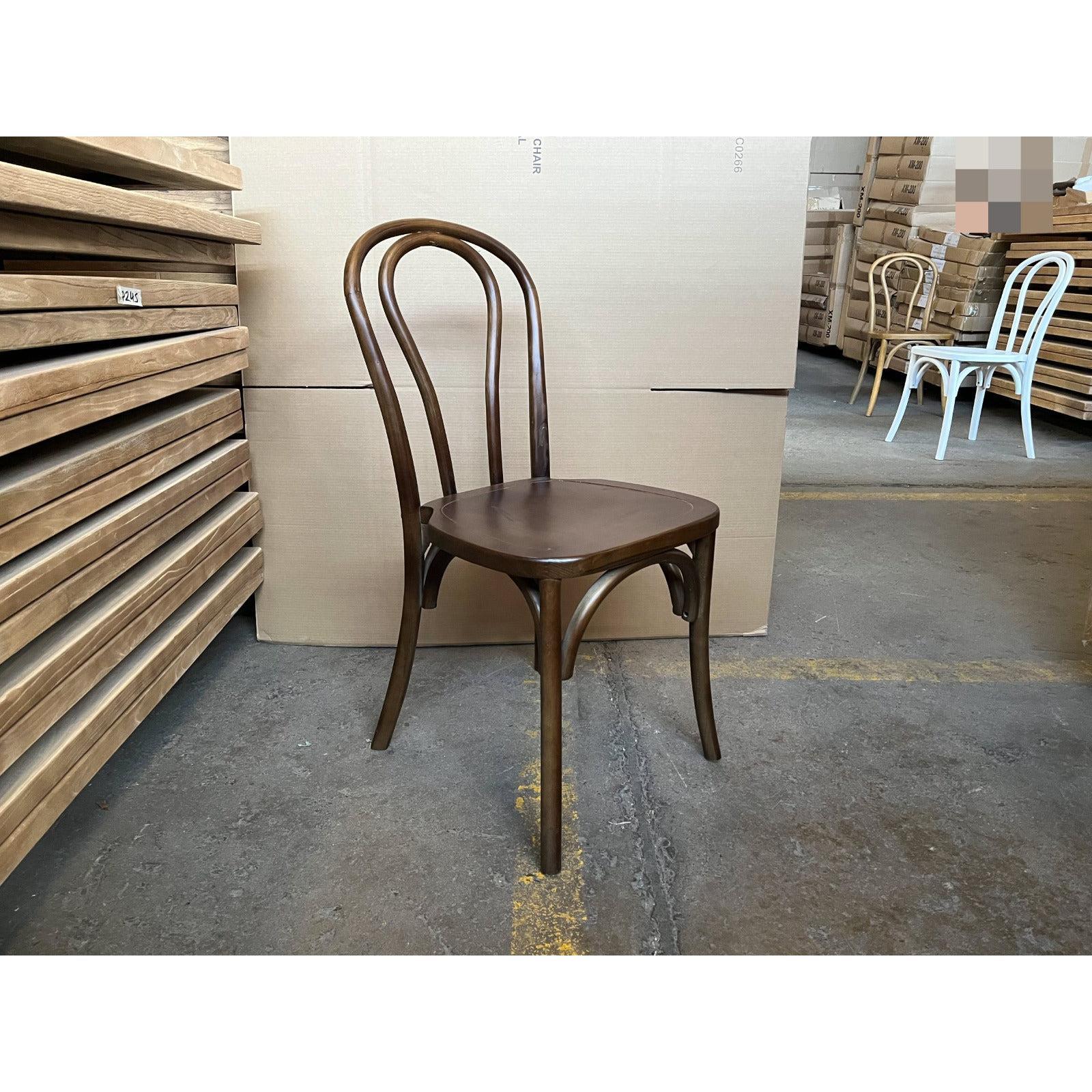 CRISTO STACKABLE BENTWOOD DINING CHAIR WALNUT - CLEARANCE