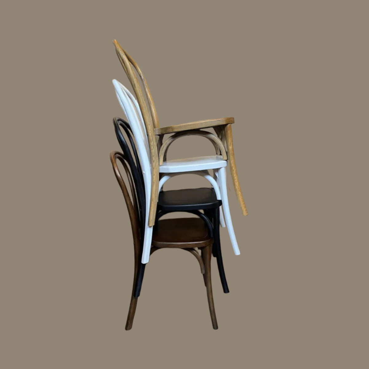 CRISTO STACKABLE BENTWOOD DINING CHAIR NATURAL - CLEARANCE