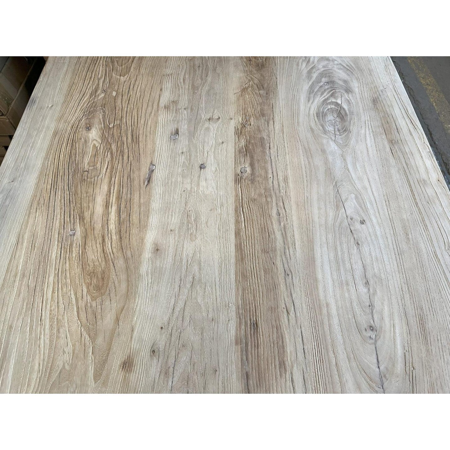 HOBART RECYCLED ELM TRESLE DINING TABLE 240CM