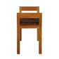 DELANY SOLID MAHOGANY TIMBER SINGLE BENCH WITH GENUINE LEATHER SEAT IN LIGHT PECAN - MyChocolateWood
