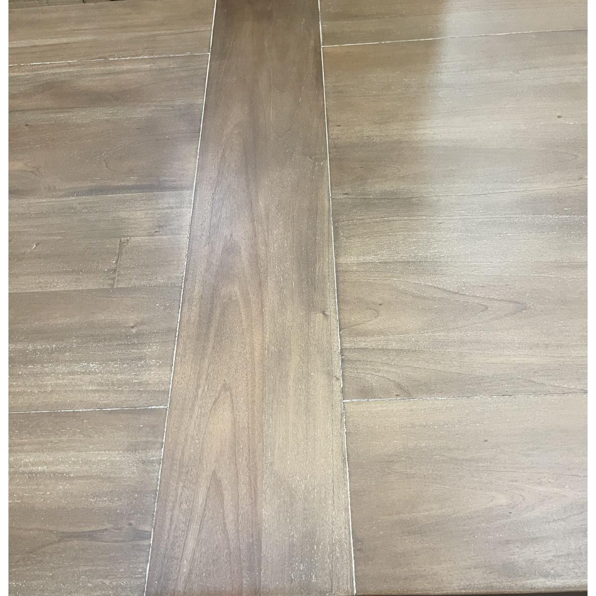 BECKETT HAMPTON STYLE SOLID MAHOGANY TRESTLE DINING TABLE IN STRAW WASH 244CM - MyChocolateWood