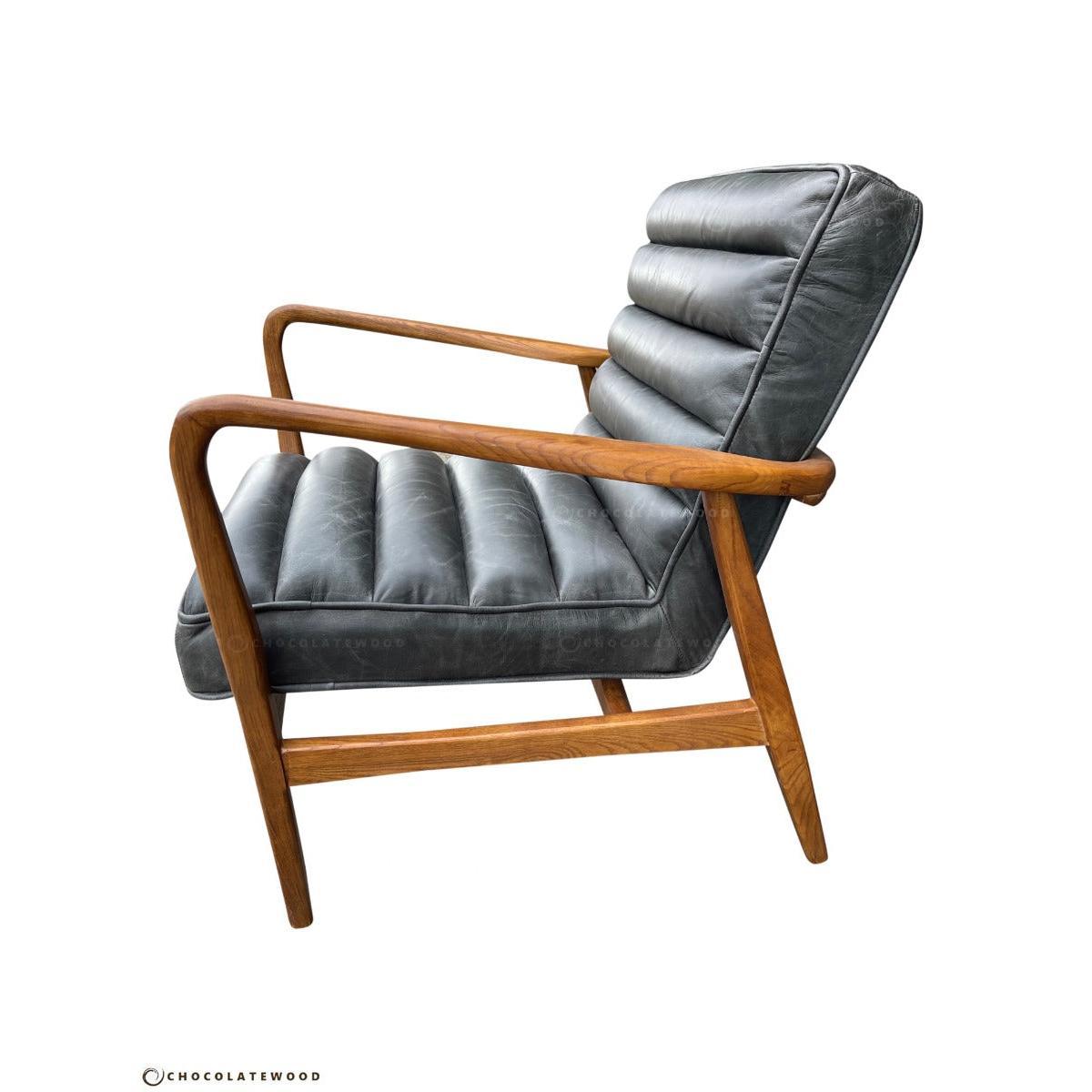 COPEN ARMCHAIR IN DISTRESSED ESPRESSO LEATHER