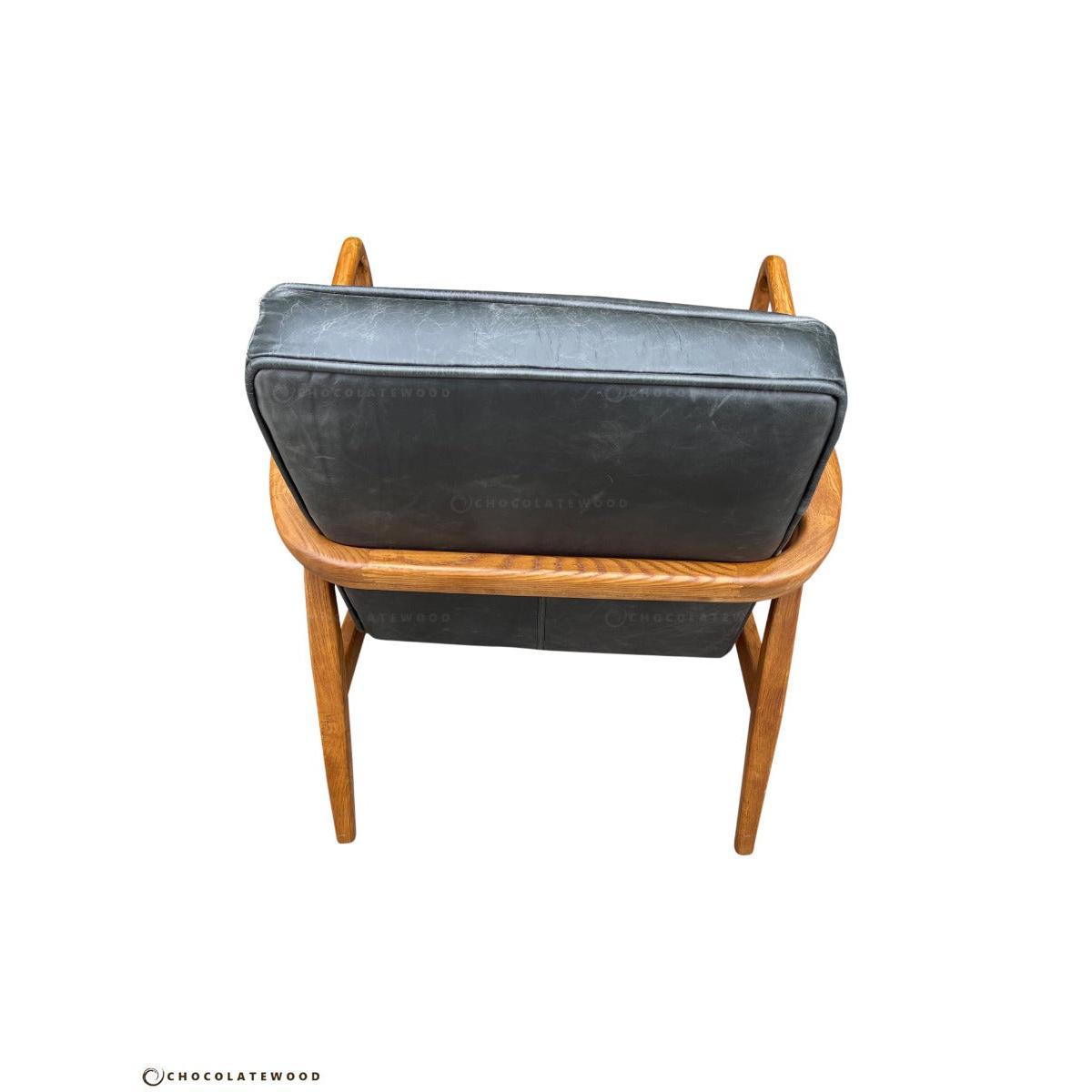 COPEN ARMCHAIR IN DISTRESSED ESPRESSO LEATHER