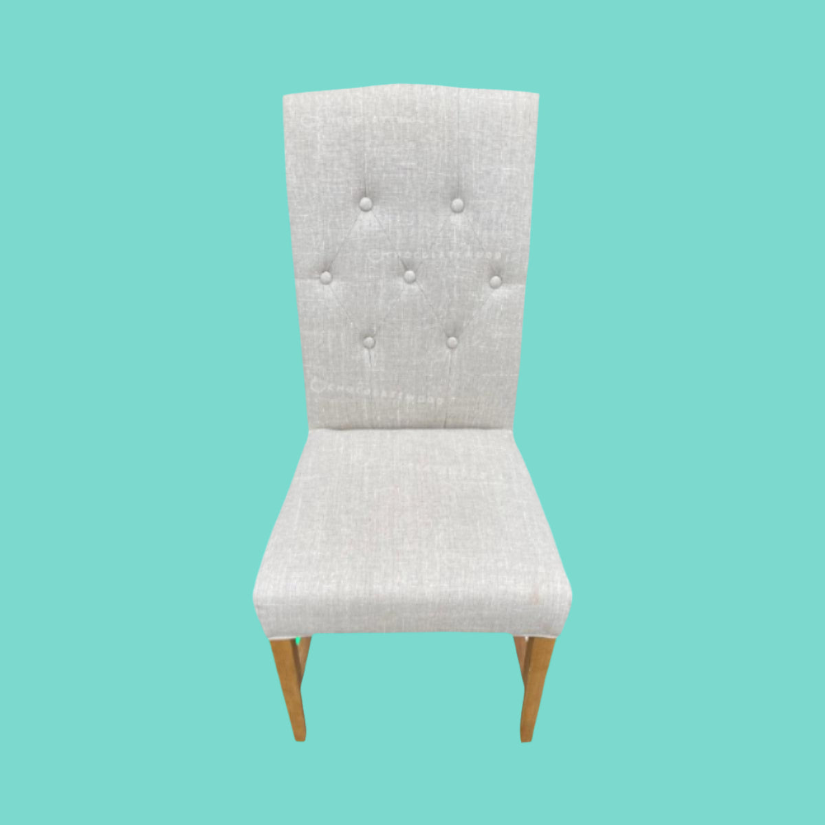 MULAN FABRIC DINING CHAIR IN FLAXEEN - FLOOR STOCK CLEARANCE - MyChocolateWood