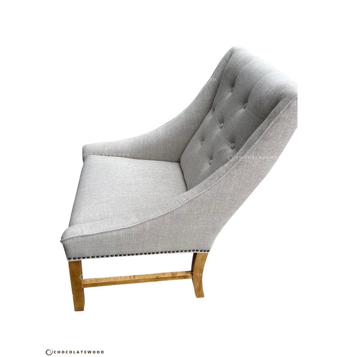 ORTAL FRENCH PROVINCIAL/HAMPTON STYLE DINING CHAIR IN FLAXEEN - MyChocolateWood