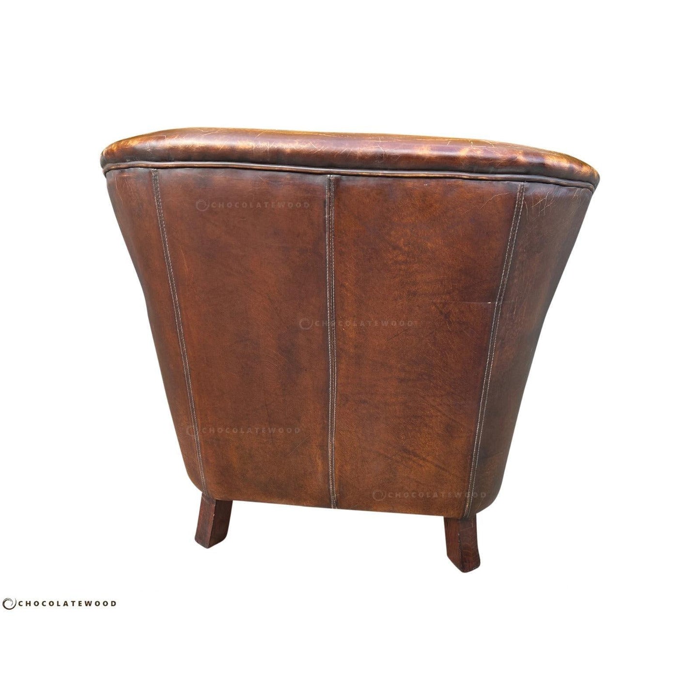 GRACELAND ANTIQUE PREMIUM GRADE LEATHER ARMCHAIR IN CARAMEL