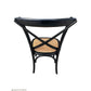 VALENTINA RECLAIMED ELMWOOD ROUND DINING TABLE 120CM- ALL NATURAL+ 5 MELROSE CROSS BACK CHAIRS IN SOLID BLACK - MyChocolateWood