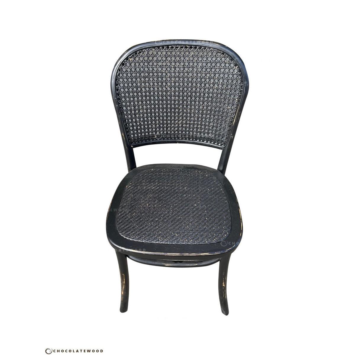 4 X BERMUDA DINING CHAIR IN DISTRESSED BLACK