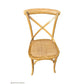 VALENTINA RECLAIMED ELMWOOD ROUND DINING TABLE 120CM- ALL NATURAL+ 5 MELROSE CROSS BACK CHAIRS IN NATURAL - MyChocolateWood