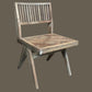 MORO RECLAIMED ELM DINING CHAIR PARQUETRY PATTERNED SEAT