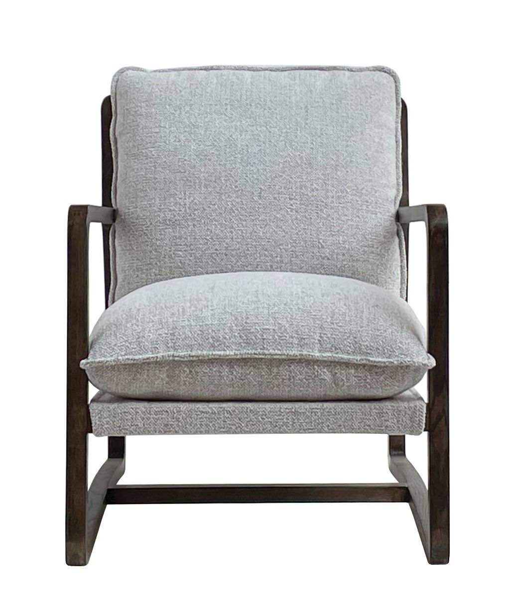 ROGAN BOUCLE TEXTURED FABRIC/ASHWOOD CHAIR IN OAT