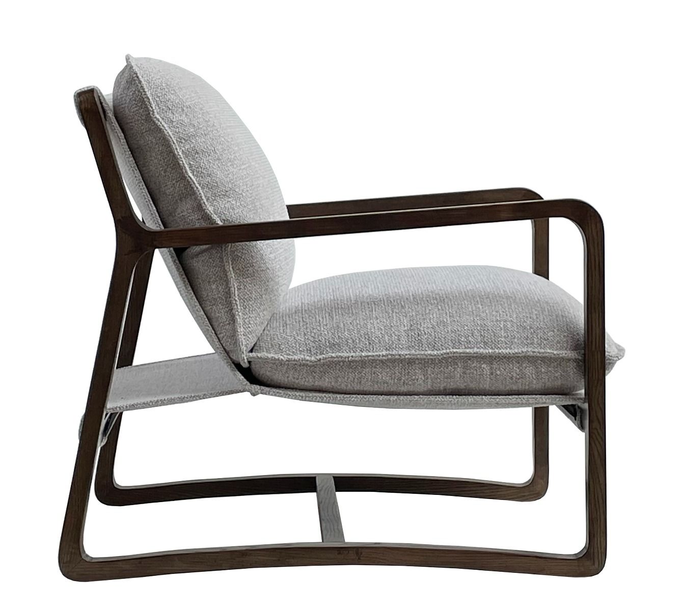 ROGAN BOUCLE TEXTURED FABRIC/ASHWOOD CHAIR IN OAT