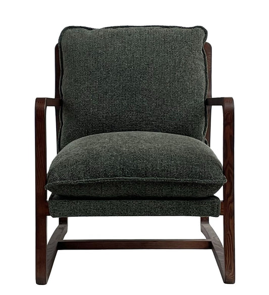 ROGAN BOUCLE TEXTURED FABRIC/ASHWOOD CHAIR IN PINE