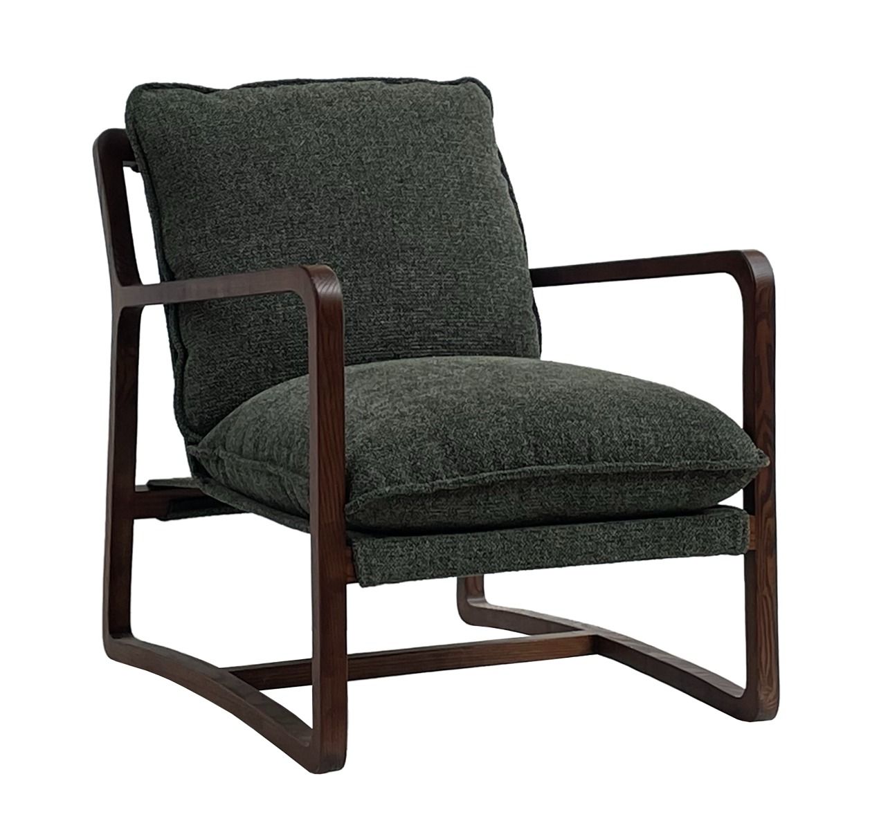 ROGAN BOUCLE TEXTURED FABRIC/ASHWOOD CHAIR IN PINE
