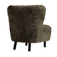 BOHEMIAN FAUX SHEEPSKIN/HARDWOOD CHAIR IN SAGE