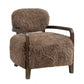 FENRIS FAUX SHEEPSKIN/HARDWOOD ARMCHAIR/LOUNGE CHAIR IN LATTE - MyChocolateWood
