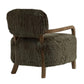 FENRIS FAUX SHEEPSKIN/HARDWOOD ARMCHAIR/LOUNGE CHAIR IN SAGE - MyChocolateWood