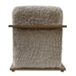 LOUISE FAUX SHEEPSKIN/ASH WOOD ARMCHAIR/LOUNGE CHAIR IN BEIGE - MyChocolateWood