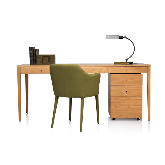 DENVER CUSTOM MADE DESK IN SOLID TASSIE OAK DESK WITH PENCIL DRAWERS